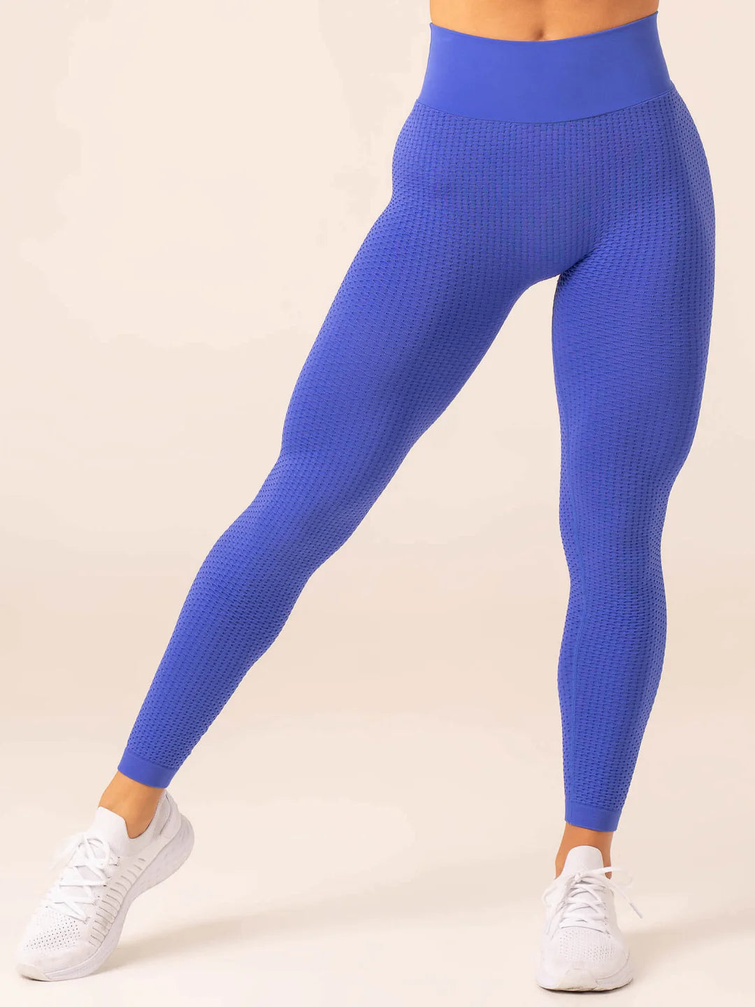 HONEYCOMB SCRUNCH SEAMLESS LEGGINGS, COBALT