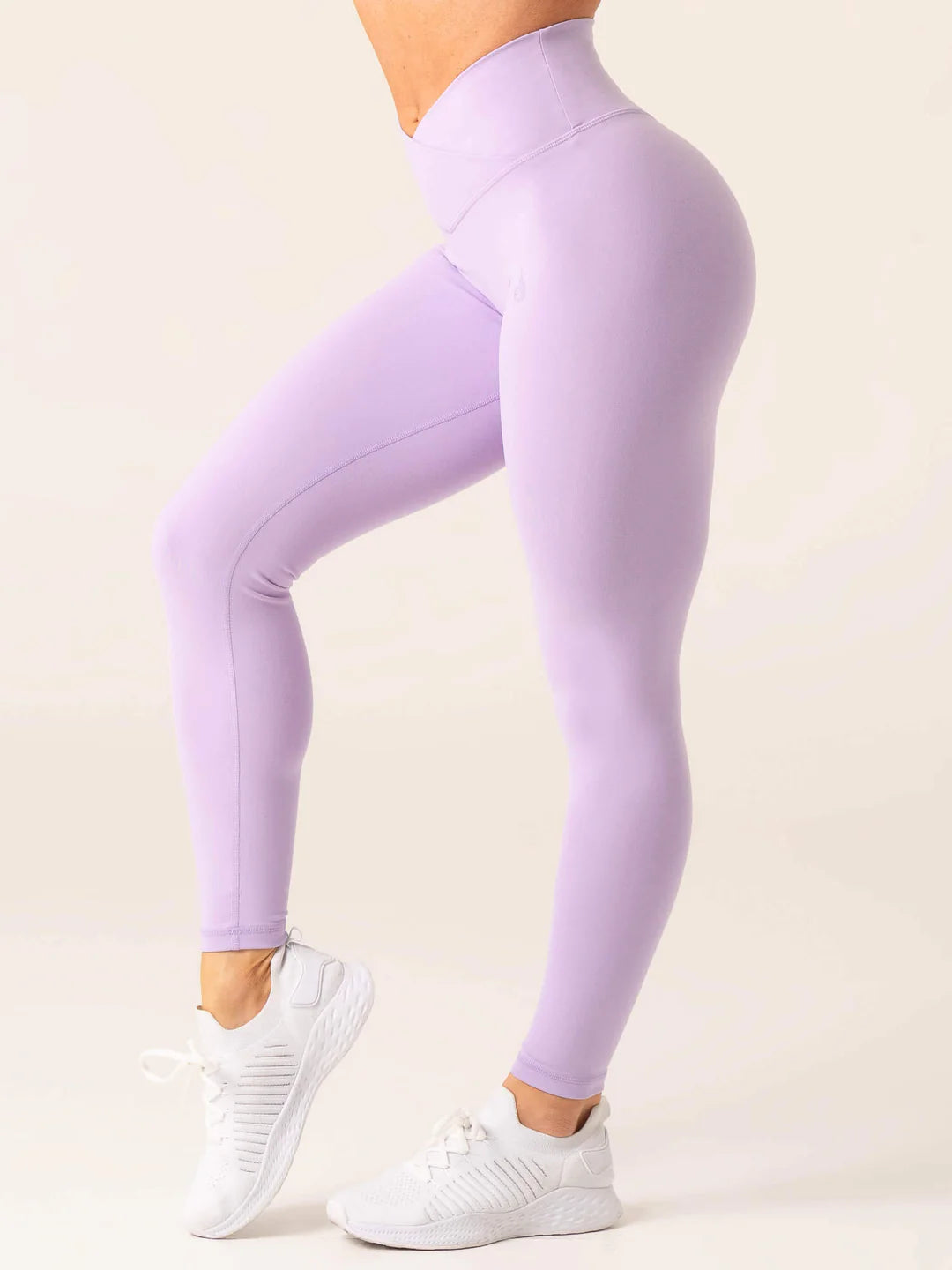 MOMENTUM CROSS OVER SCRUNCH LEGGINGS, LAVENDER