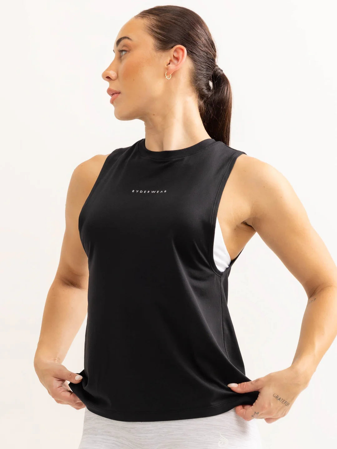 SOFT TECH LOOSE FIT TANK, BLACK