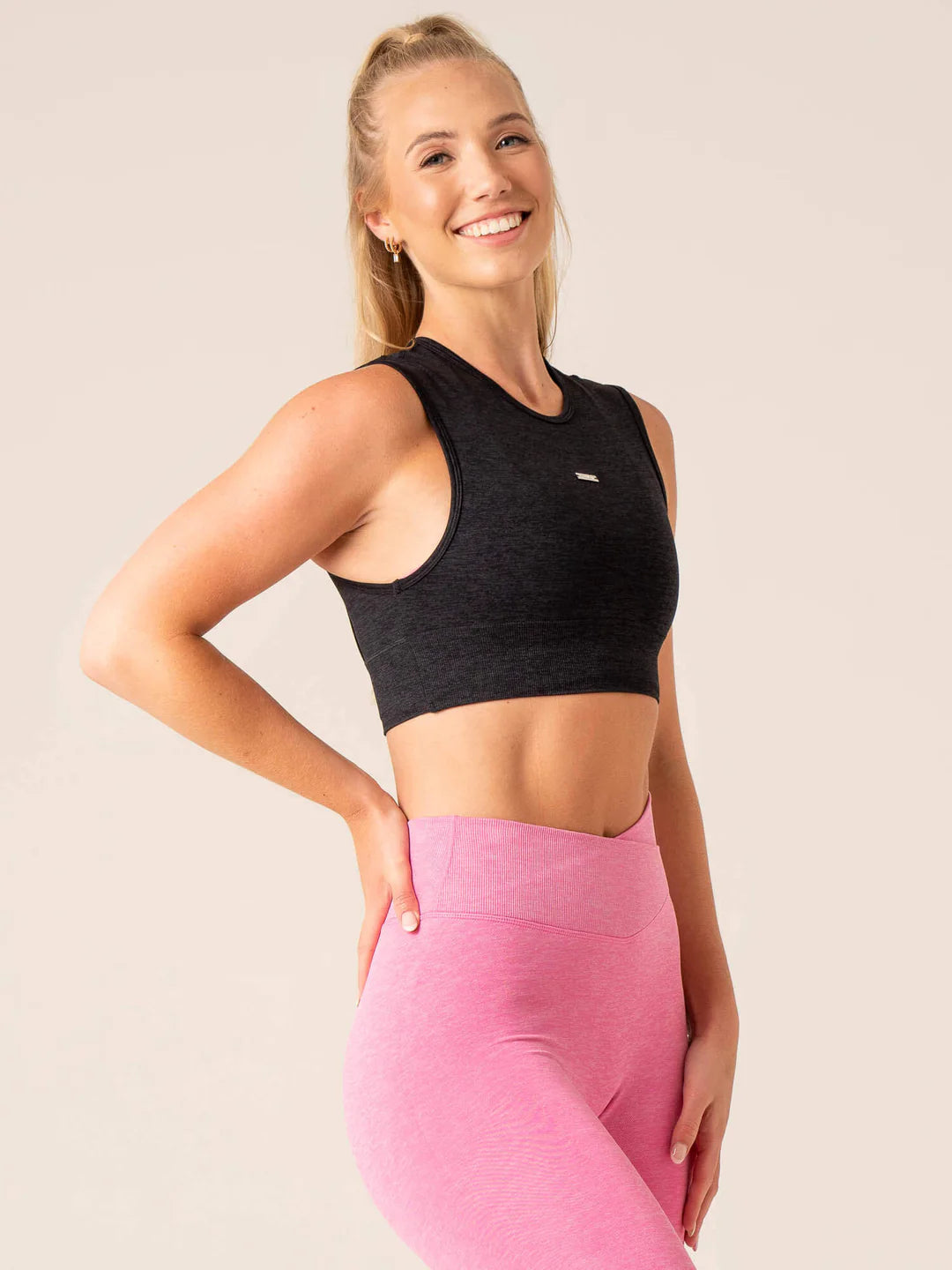 FOCUS SEAMLESS TANK, BLACK MARL